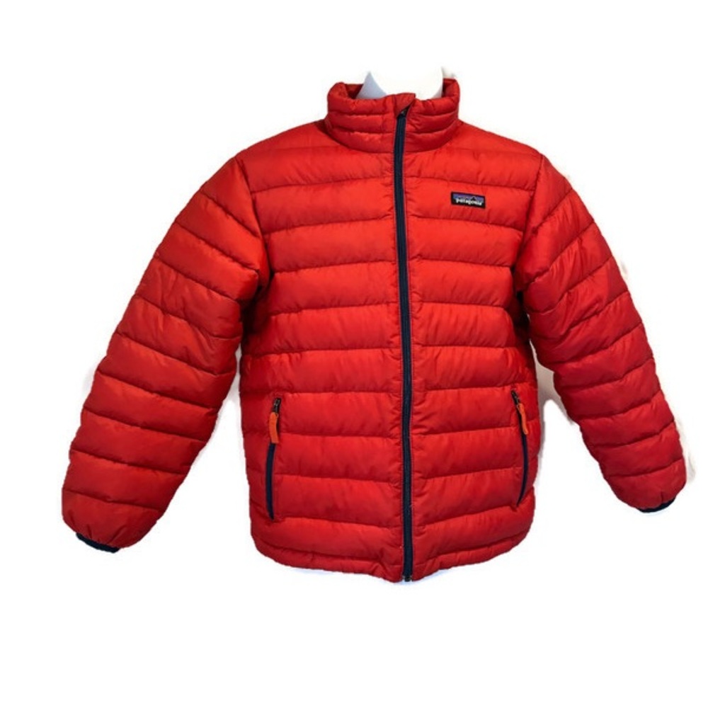 Patagonia Orange/Red Puffer Jacket Boys M-10